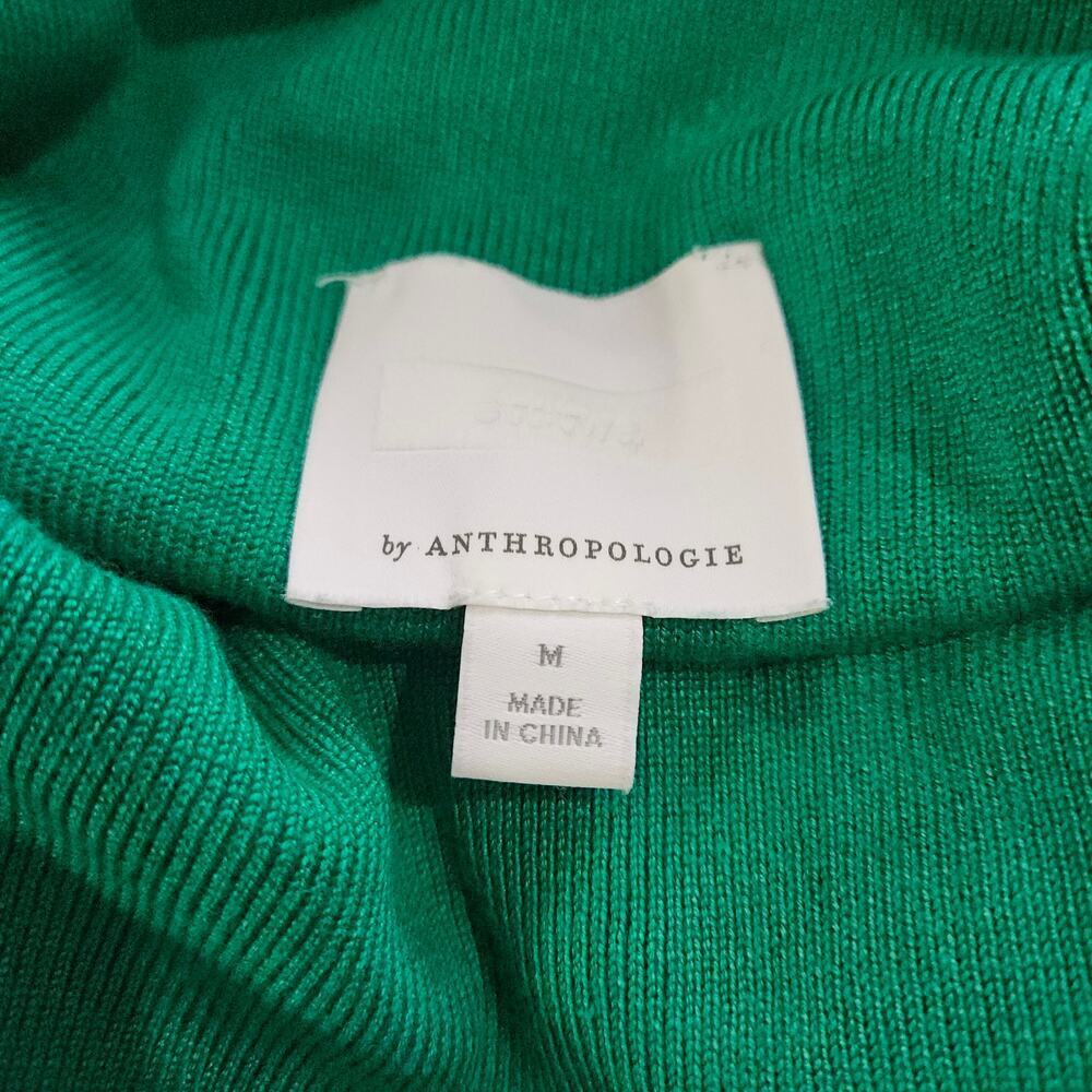 Anthropologie Ett:Twa Cecily Off Shoulder Pullover Sweater Green Size Medium - Picture 5 of 7